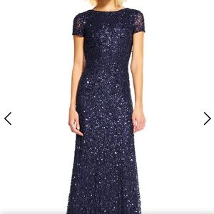 Adrianna papell formal bridesmaid prom sequin dres